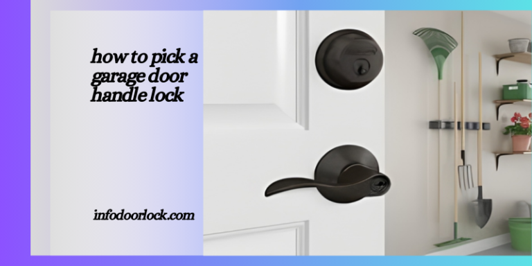 “Unlock in a Snap: Picking Your Garage Door Handle Lock Made Easy!”