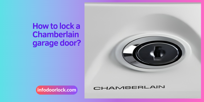 "Instructions for locking a Chamberlain garage door: Press the lock button on the wall control or use the remote for quick and secure locking."