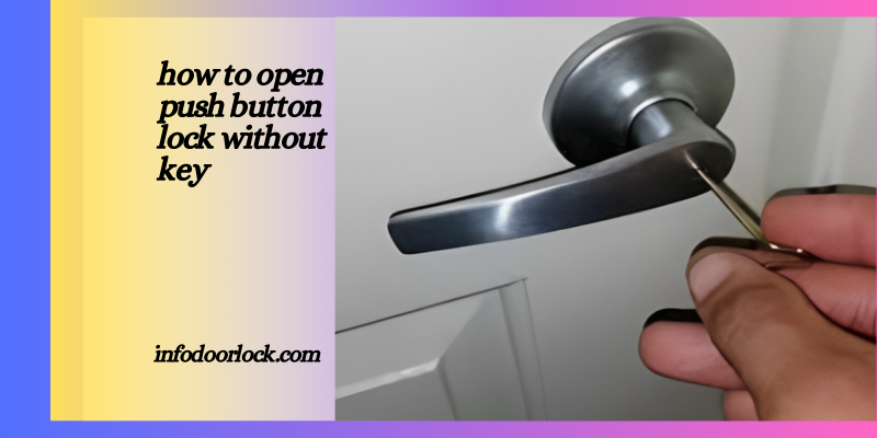 Unlocking a push button lock without a key - a clever method"