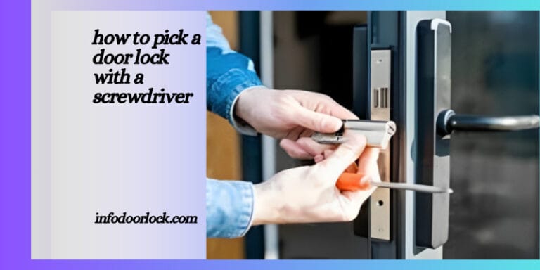 “Unlock in a Jiffy: How to Pick a Door Lock with Just a Screwdriver!”