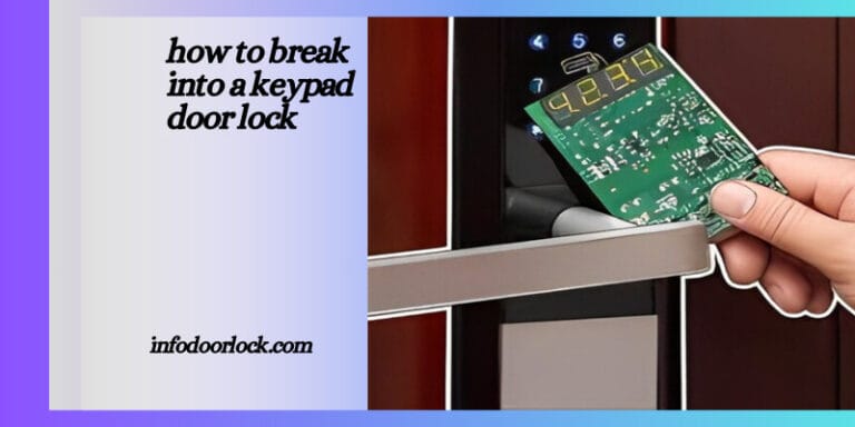 how to break into a keypad door lock