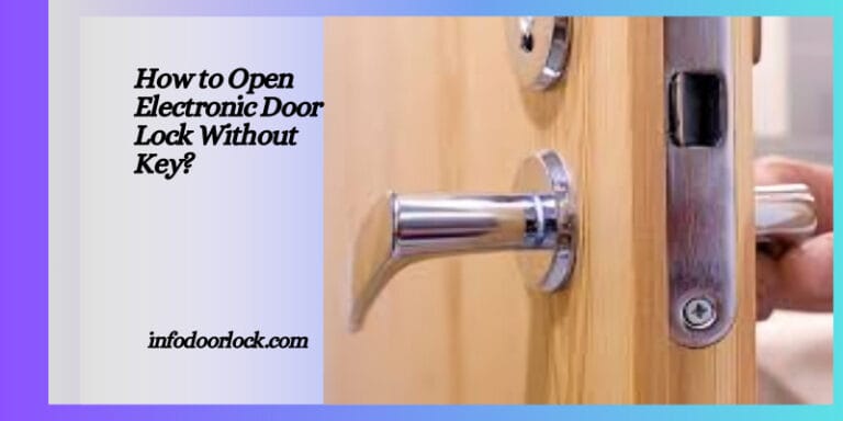 How to Open Electronic Door Lock Without Key?” (EASY GUIDE)